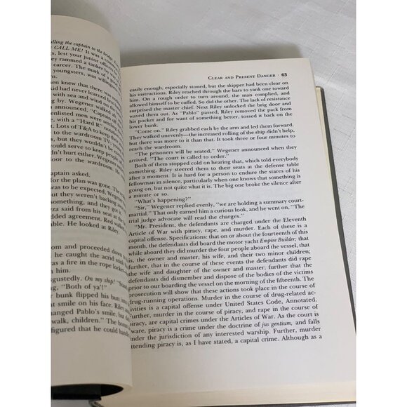 Tom Clancy "Clear And Present Danger" First Edition Hardcover Book Fiction - Picture 3 of 8